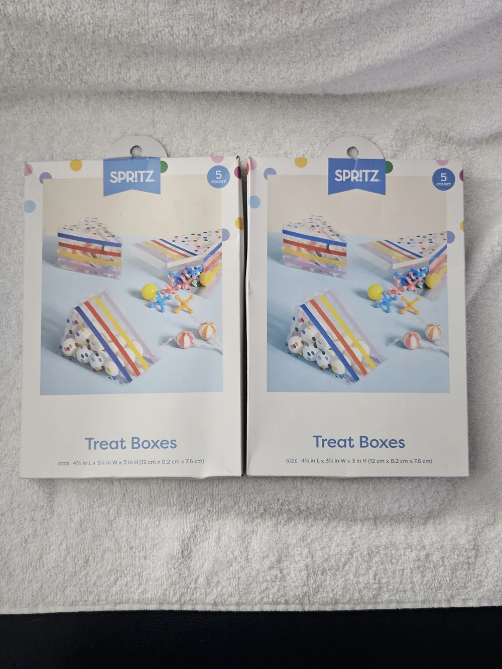 Spritz 10ct Rainbow Slice Cake Treat Boxes Birthday Party Favor Goodie Gift Box